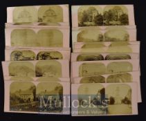 Shropshire Stereoview Cards Selection produced by ‘W. Sharpe Madeley Salop’ with various scenes