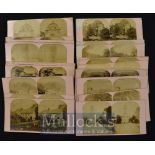 Shropshire Stereoview Cards Selection produced by ‘W. Sharpe Madeley Salop’ with various scenes