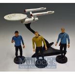 Franklin Mint Star Trek Enterprise Lamp - Cast from metal (Note missing it’s power source power