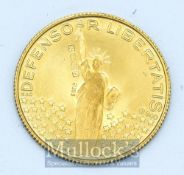 Munzen & Medaillen Gold Medallion US President John F Kennedy 1917 - 1963 marked 18ct .750