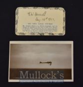 Aviation Autograph – Gustave W. Hamel Signed Cutting ‘The First Aerial Postman’ text below