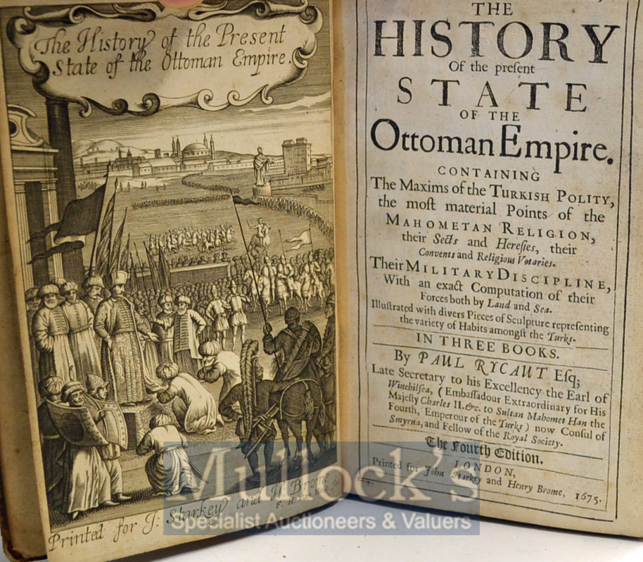 Ottoman Empire – 1675 The History Of The State Of The Ottoman Empire Book by Paul Rycaut Late - Image 2 of 2