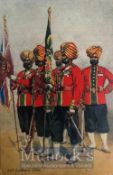 India & Punjab – 15th Ludhiana Sikhs Postcard An original vintage postcard of Sikhs Officers of