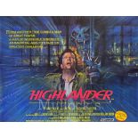 Film Poster - Highlander - 40 X 30 Starring Chistopher Lambert, Roxanne Hart, song by Queen issued