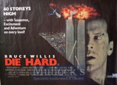 Film Poster - Die Hard - 40 X 30 Starring Bruce Willis issued by Property of National Screen