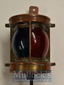 WWII War Time Copper Combined Bow Lantern: Brass plaque marked combined bow patt 3877 Best & Lloyd