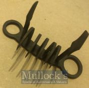 India - Rare Northern India Bagh Nakh or Tigers claw - hand forged with 2 Khandas or Double edged