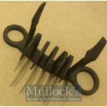 India - Rare Northern India Bagh Nakh or Tigers claw - hand forged with 2 Khandas or Double edged