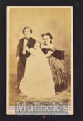 General Tom Thumb & Wife and Child. Circa 1860s. Fine Carte de Visite photograph - Size approx.