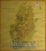 C. Smith 1804 Map of Nottingham hand coloured date Jan 6th 1804 framed measures 48x53cm approx.
