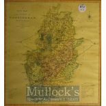 C. Smith 1804 Map of Nottingham hand coloured date Jan 6th 1804 framed measures 48x53cm approx.