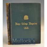 Mayo College Magazine [First 3 issues] with lovely cover by John Lockwood Kipling, the writer’s