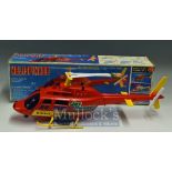 Wool Bro Battery Operated ‘Helispinner’ Bell 20B Helicopter a scale action model, in red with and
