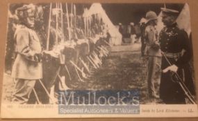 WWI India - Original Postcard Lord Kitchener reviews Sikh soldiers. c1914