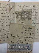 India & Punjab – Employment Letter to Maharajah Patiala Two handwritten letters from Lahore to the