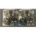 India & Punjab – Stereoview Schoolboys at Amritsar A vintage stereograph photograph by Underwood &