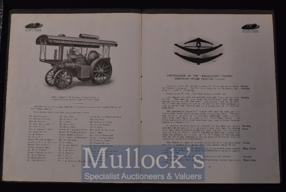 C.1920s Traction Engines William Foster & Co., Lincoln A very impressive 44 page Trade Catalogue - Image 2 of 2