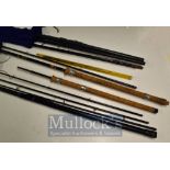 Selection of Fishing Rods: To include Sundridge Light Ledger 2 pcs with 4 Tips, T Pimm Ultra Tip 3