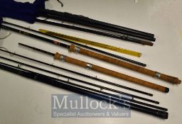 Selection of Fishing Rods: To include Sundridge Light Ledger 2 pcs with 4 Tips, T Pimm Ultra Tip 3