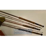 Selection of Fishing Rods: To consist of 2 Split cane fly rod, Briston & Short Sea Trout rod,