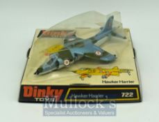 Dinky Toys Hawker Harrier – No 722 on original plastic bubble packing