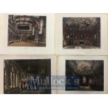 Windsor Castle Lithographs Four large 19th Century coloured lithographs, includes Old Grand
