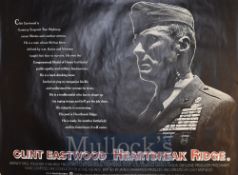 Film Poster - Heartbreak Ridge - 40 X 30 Starring Clint Eastwood issued by Property of National