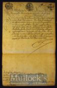Frederick II (1712-1786) King of Prussia 1740-86 - Known as Frederick the Great Manuscript Letter