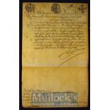 Frederick II (1712-1786) King of Prussia 1740-86 - Known as Frederick the Great Manuscript Letter