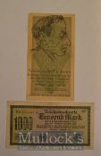 WWII Anti-Jewish Propaganda Banknotes inflation era German banknotes over-printed with Anti-