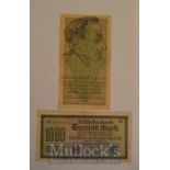 WWII Anti-Jewish Propaganda Banknotes inflation era German banknotes over-printed with Anti-