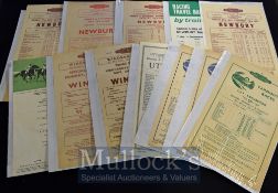 L.N.E.R and B.R Railway Excursion Handbills for Assorted Horse Races to include Yarmouth Races,