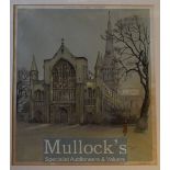 Cecil Aldin (1870-1935) ‘Norwich’ Cathedral Colour Print framed measures 50x63cm approx.