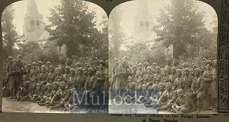 WWI India - Original Stereo view of British & Sikh officers of the Bengal Lancers. c1914