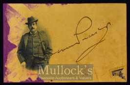 Autograph - Giacomo Puccini (1858-1924) Signed Postcard with vignette of Puccini to front, signed to