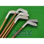 Selection of Hickory Golf Clubs: Mills alloy Standard Golf Co Sunderland A/F (6)