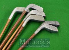 Selection of Hickory Golf Clubs: Mills alloy Standard Golf Co Sunderland A/F (6)