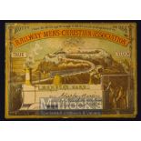 1884 Railway Men’s Christian Association Members Card pictorial card in colour completed in hand,