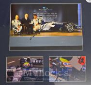 Williams F1 Team Photograph Montage – Three photographs Mark Webber in his car together with an