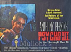 Film Poster - Horror Film Psycho II & III - 40 X 30 Printed by Lonsdale & Bartholomew (2)
