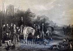 Sir Francis Grant "The Shooting Party- Ranton Abbey" Engraving - A fine engraving recalling one of