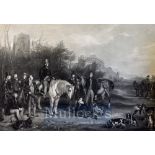 Sir Francis Grant "The Shooting Party- Ranton Abbey" Engraving - A fine engraving recalling one of