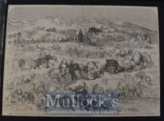 India & Punjab – ‘The Rear of an Army on the March in India’ Woodblock Engraving measures 52x37cm