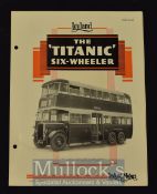 Leyland Bus; The ‘Titanic’ Six-Wheeler. 1937 Trade Brochure A 4 page brochure detailing this very