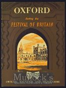 Oxford During The Festival Of Britain 1951 Souvenir Programme A large 24 page souvenir programme