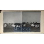 Original stereo view photo of Indian Army veterans waiting for the viceroy, Hampton court. Hands &