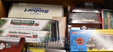 Selection of Diecast Lorry’s Fire Engines – Eddie Stobart, Atlas fire engines, EFE bus, Corgi Police