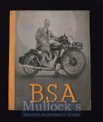 B.S.A. 1934 Sales Catalogue A period 6 page fold out Sales Catalogue, illustrating one machine and