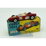 Corgi Toys 154 Ferrari Formula 1 Grand Prix Racing Car - red, chrome trim and interior with figure