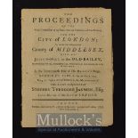 Robbery; Bailey Proceedings. 18th Century Crime In London 1755 A 20 page publication mentioning